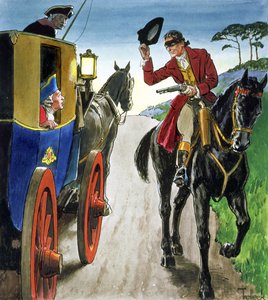 Dick Turpin (1706-39) a "Peeps into the Past"-ból, 1900 körül megjelent